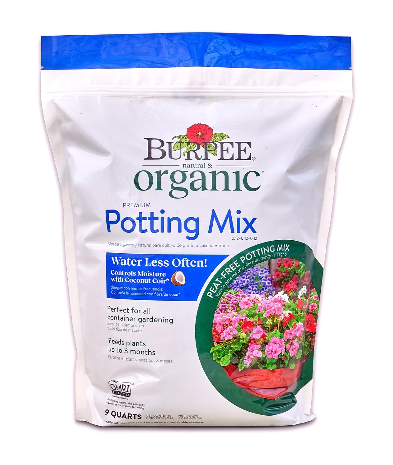 Miracle-Gro Organic Outdoor Potting Mix - Plant Soil for Outdoor Container Plants, Contains Quick-Release Natural Fertilizer, OMRI Listed, 16 qt. - Hình 11