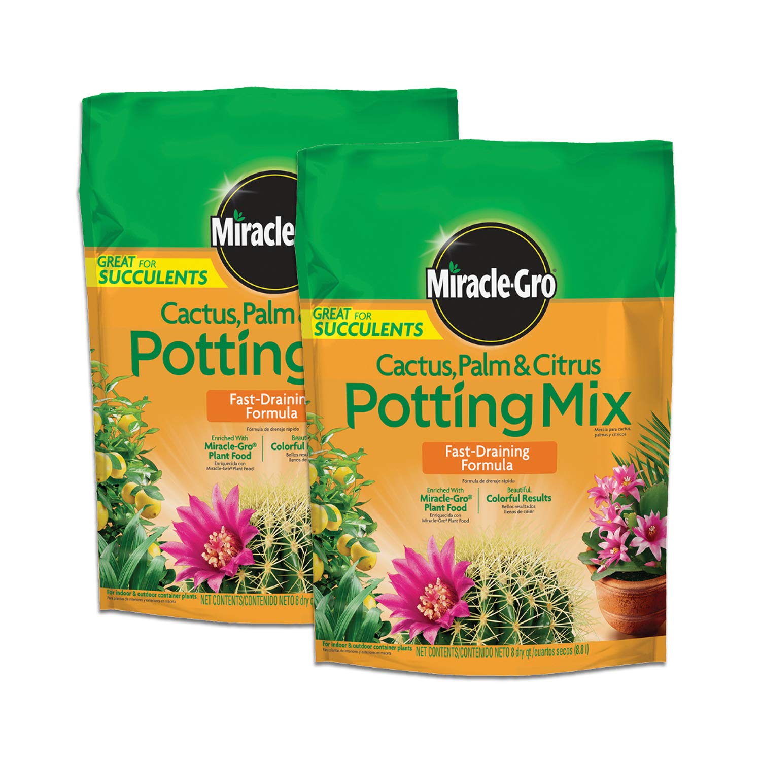 Miracle-Gro Indoor Potting Mix, Blended for a Variety of Houseplants, Feeds for up to 6 Months, 6 qt., 2-Pack - Hình 7