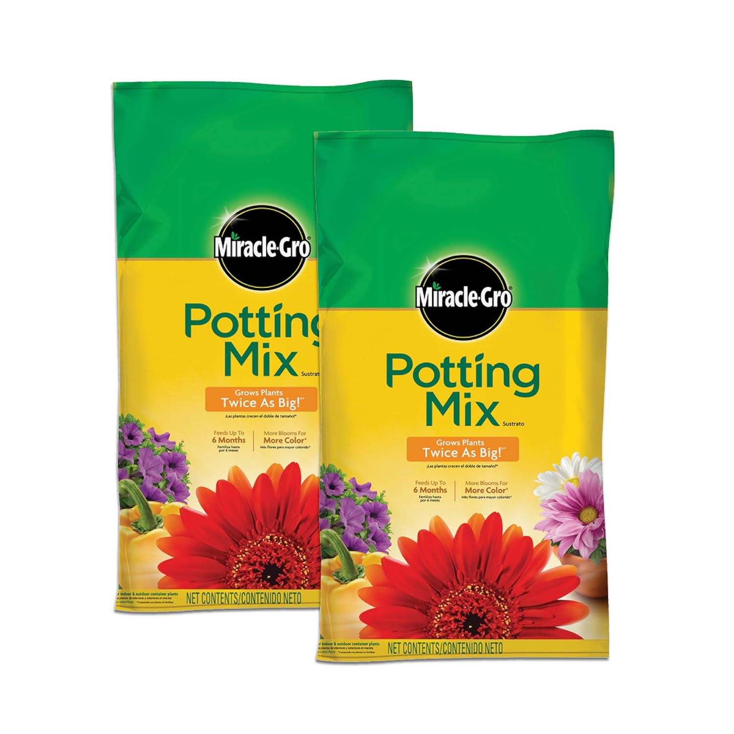 Miracle-Gro Indoor Potting Mix, Blended for a Variety of Houseplants, Feeds for up to 6 Months, 6 qt., 2-Pack - Hình 14