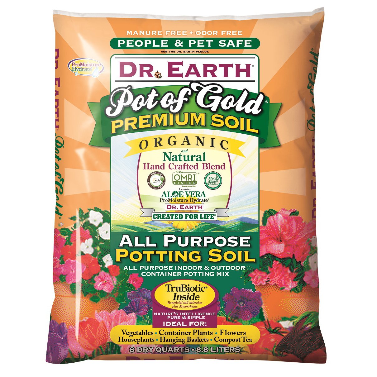 Miracle-Gro Organic Outdoor Potting Mix - Plant Soil for Outdoor Container Plants, Contains Quick-Release Natural Fertilizer, OMRI Listed, 16 qt. - Hình 17