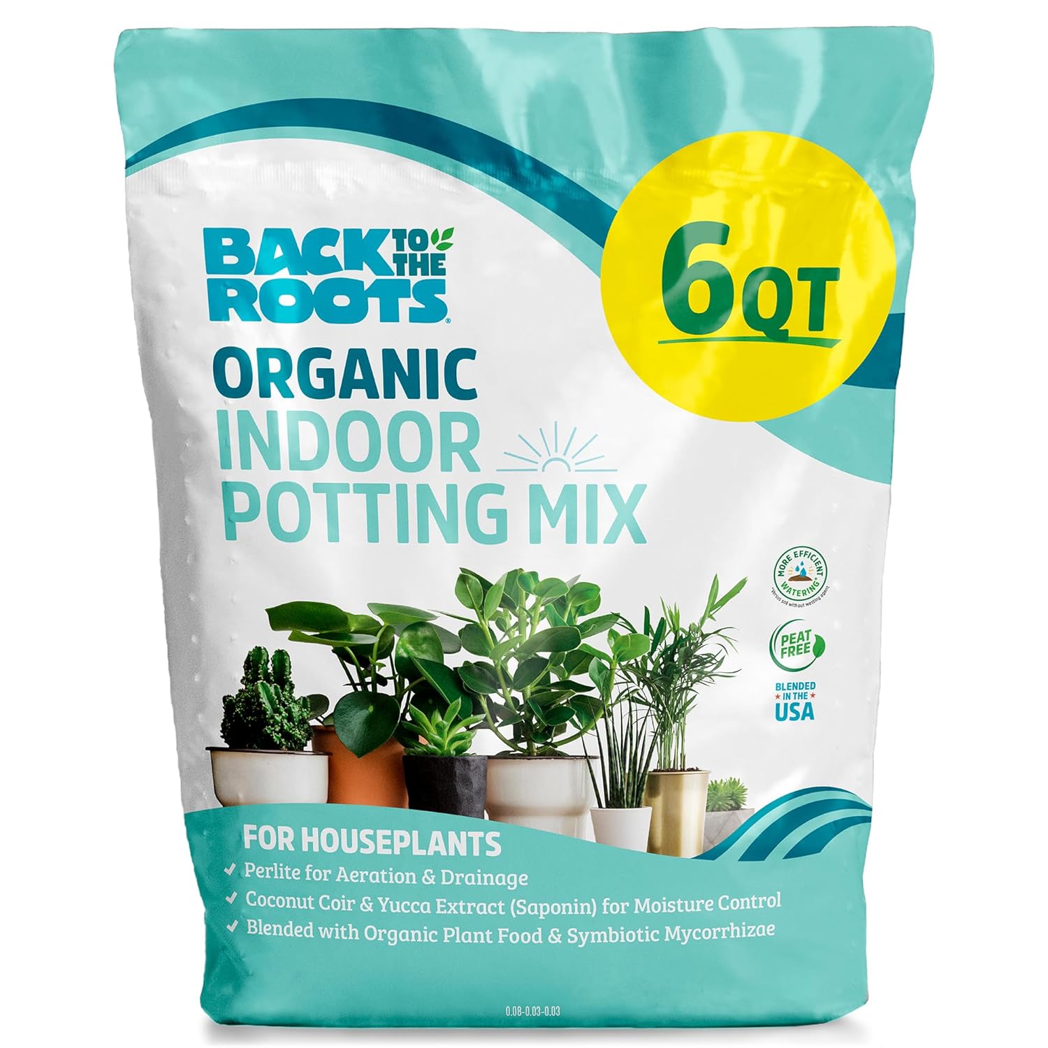 Miracle-Gro Indoor Potting Mix, Blended for a Variety of Houseplants, Feeds for up to 6 Months, 6 qt., 2-Pack - Hình 15