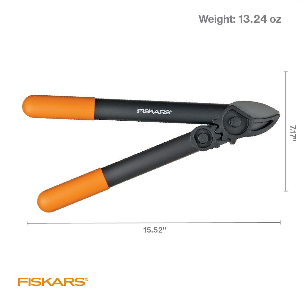 Fiskars 15-Inch PowerGear Loppers, Sharp Steel Blade Bush and Tree Trimmer, Cuts up to 1.25-Inch Diameter Branches, Rust Resistant and Lightweight Pruner, Yard Tools for Gardening - Hình 2