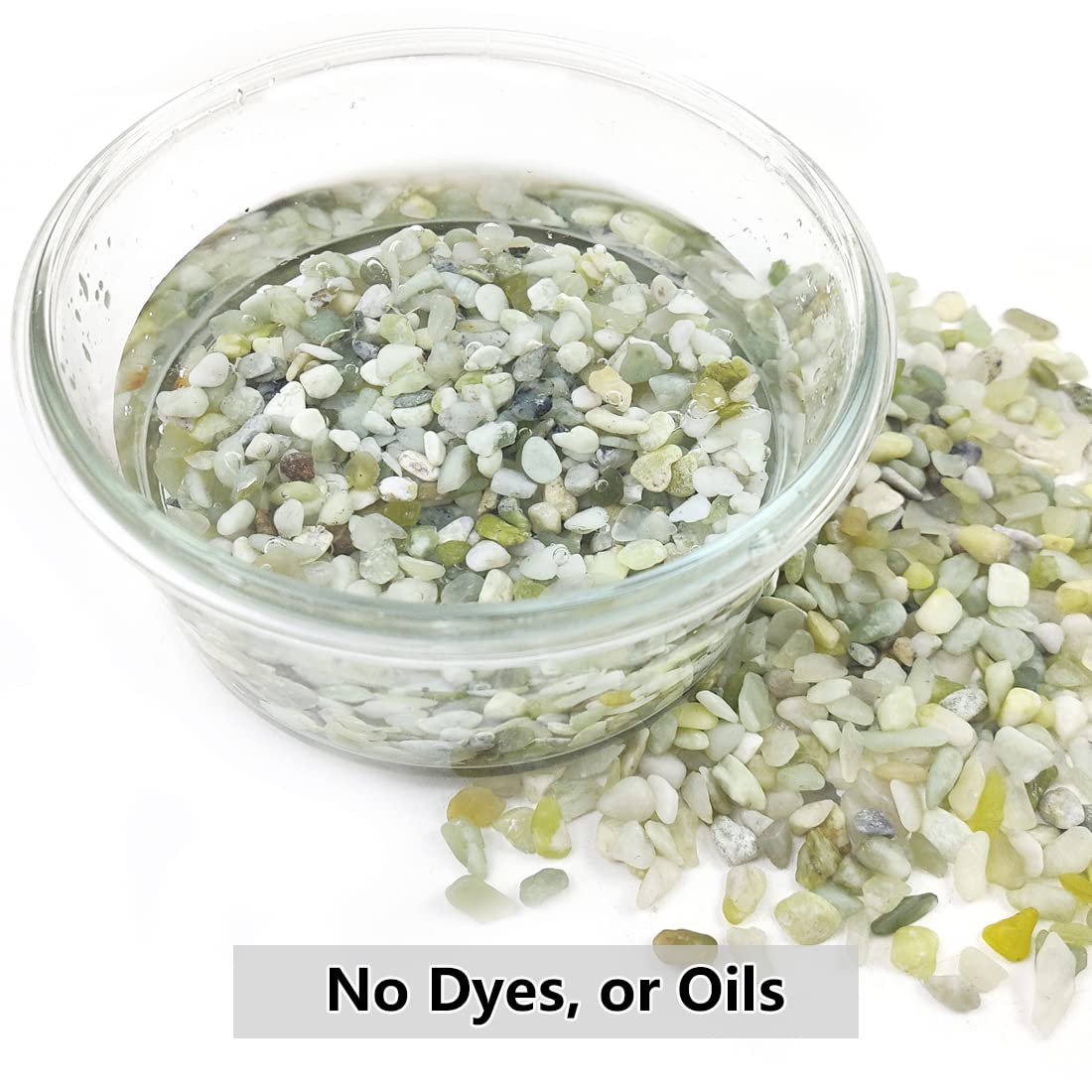 YISZM 2LB Succulent and Cactus Pebbles, 1/5 Inch Jade Natural Decorative Polished Stones, River Rocks for for Indoor Plants, Vases, Planters and Outdoor Gardening - Hình 3