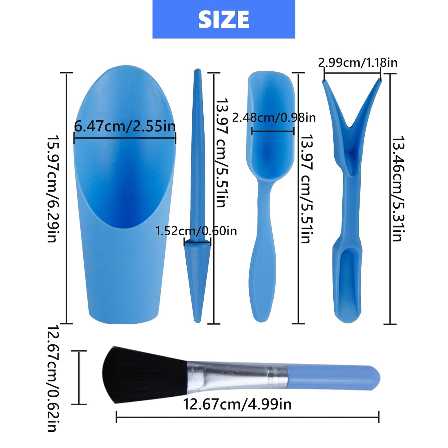 5 Pcs Mini Garden Tool Set Hand Tools Succulent Tools Transplanting Tools Set Succulent Care Plastic Kit Bonsai Potting Soil Indoor for Succulent Miniature Plant Gardening for Flower Planting - Hình 3