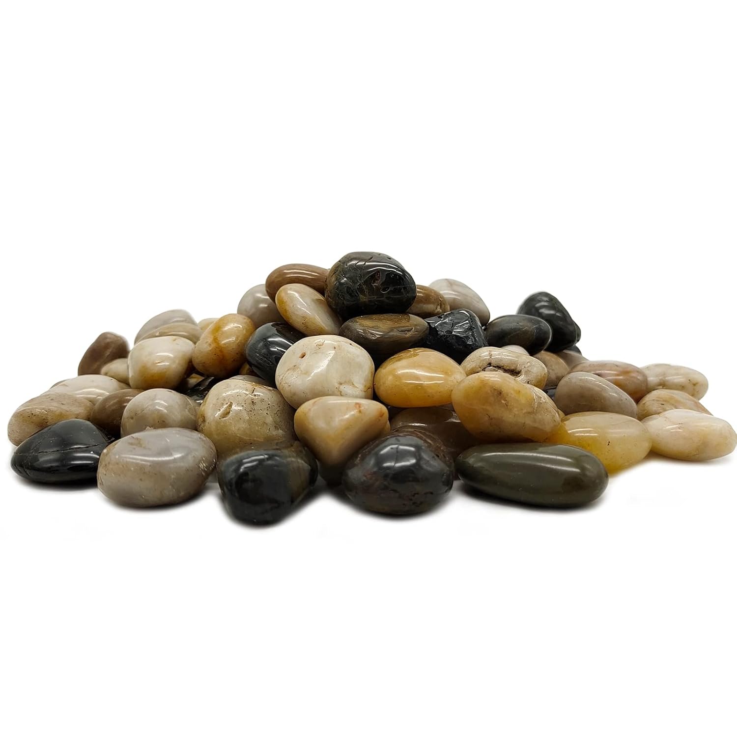 1lb Polished Pebbles for Plants,Gardens, Décor, Landscaping, Succulent, Terrarium, Decorative Rocks-Natural Stone Pebbles,Smooth Mixed Color Pebbles Gravel,Outdoor Decorative Stones - Hình 7