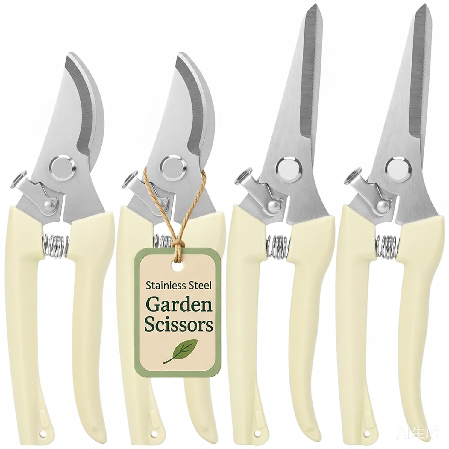 4PACK Pruning Shears, Stainless Steel Garden Shears, Sharp Handhled Gardening Scissors, Bypass & Straight Blade Garden Clippers for Plants, Flowers, Fruits Trees, Gardening Gifts for Women & Men - Amazon.com : 4PACK Pruning Shears, Stainless Steel...