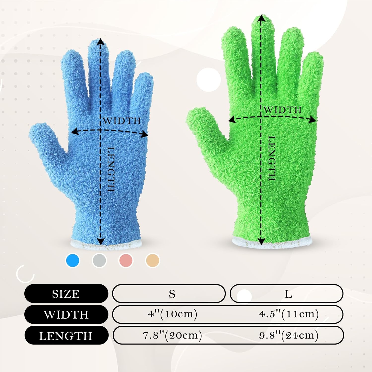Evridwear Microfiber Plant Dusting Gloves Reusable Leaf Cleaning Glove for Houseplants,Blinds,Furniture and Small Objects - Hình 5
