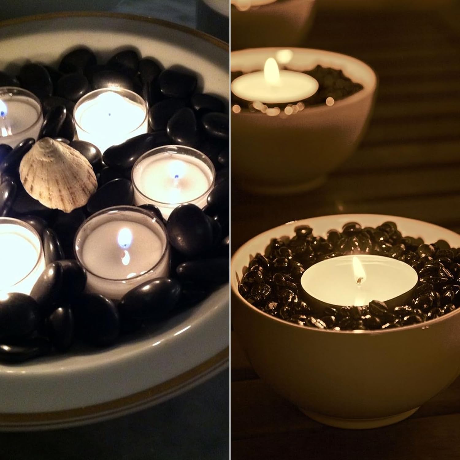 Mulctun 2lb Black Rocks for Planters- 1/4" - 3/4" Polished Black Stones Smooth Flat Pebbles for Fish Tanks Decorative River Rocks for Vases Bonsai Pots Garden Stones for Landscaping and Yards - Hình 6