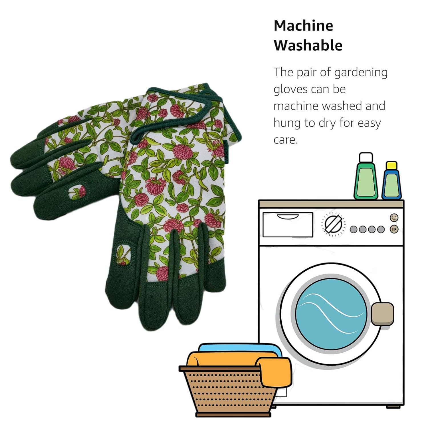 Thorn Proof&Puncture Resistant Gardening Gloves with Grip,Garden Glove for Women, Leather Yard Work Gifts - Hình 5