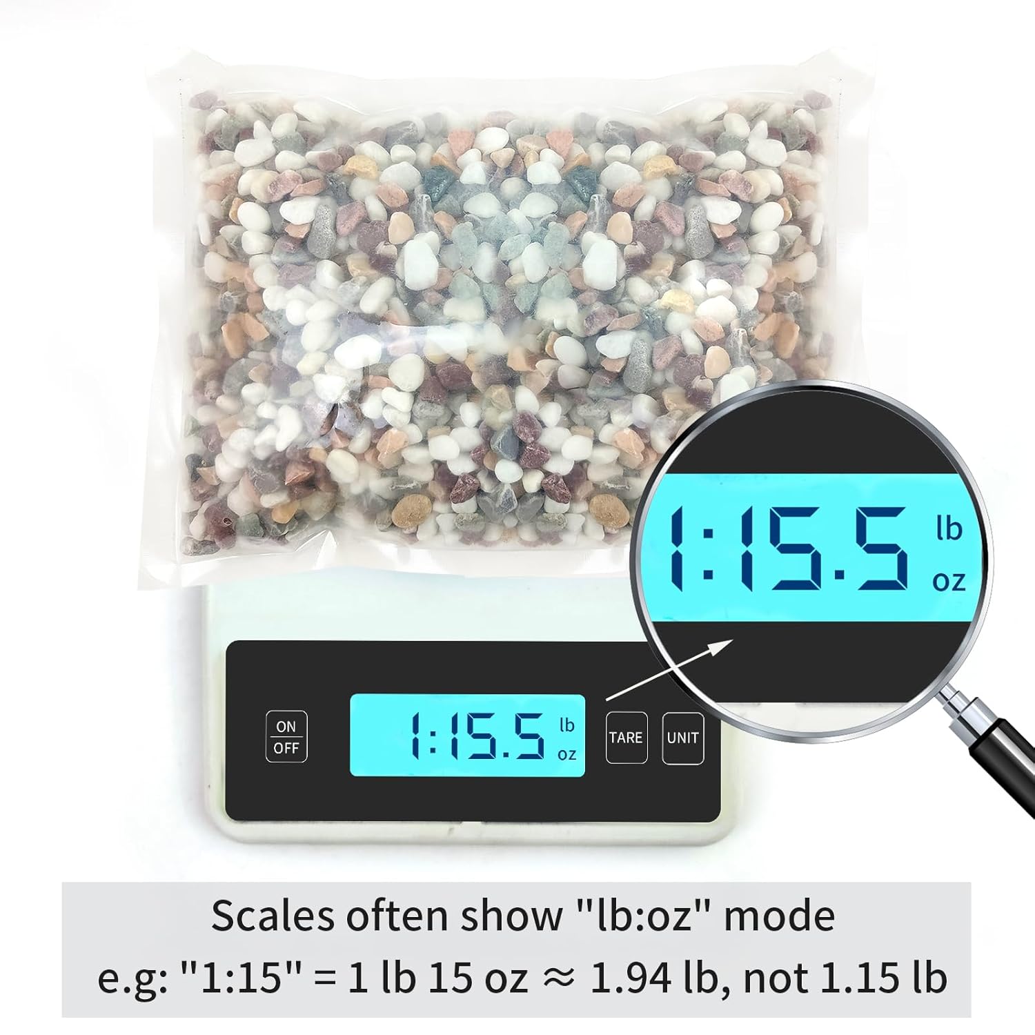 FANTIAN 2 lbs Natural Mixed Color Pea Gravel Pebbles, 3/8 inch Decorative Rocks for Succulents, Pebbles for Indoor Plants, Vases, Aquarium Gravel, Top Dressing, Outdoor Decorative Stones - Hình 5