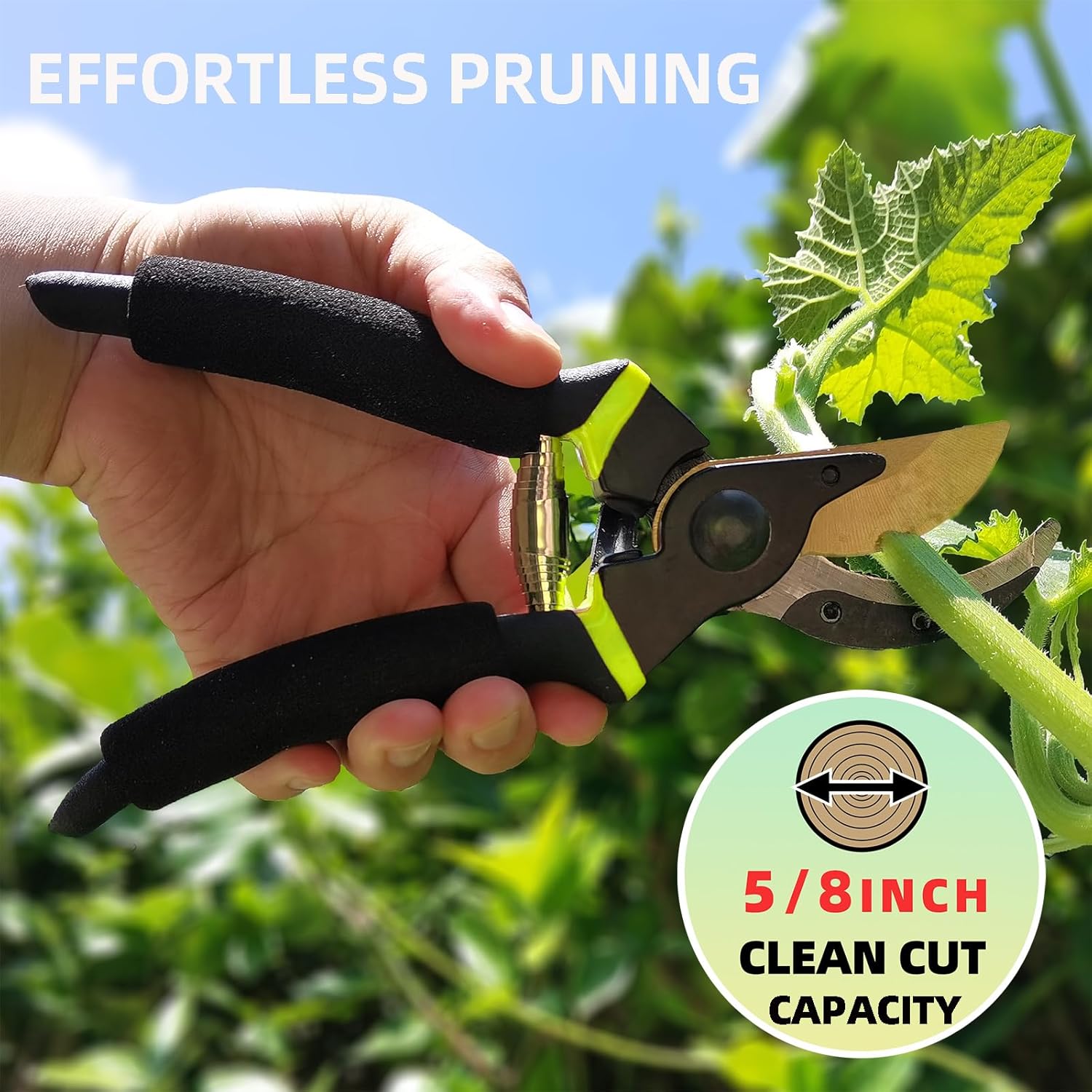 YRTSH Loppers Hedge Clippers & Pruners Combo Set 3-Piece Hedge Shears, Sharp Tree Trimmer Branch Cutter for Yard, Lawn & Garden, Professional Tree Clippers Yard Clippers for Indoor & Outdoor Gardening - Hình 6