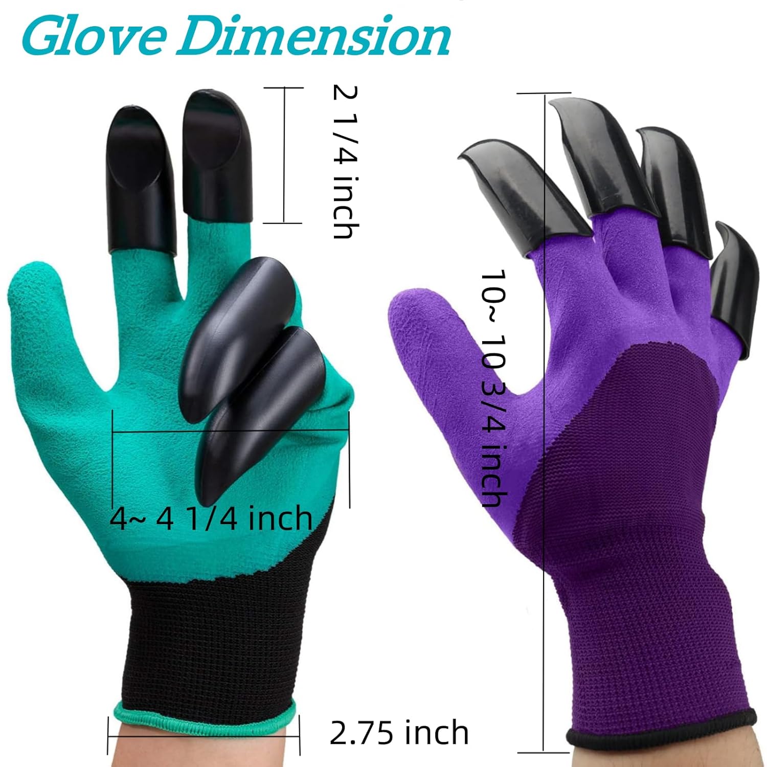 Garden Gloves with Claws, Breathable Gardening Work Gloves for Digging, Claw Gardening Gloves for Planting, Puncture Resistant Garden Gloves Best Gifts for Gardeners Women Men(1 Blue). - Hình 2
