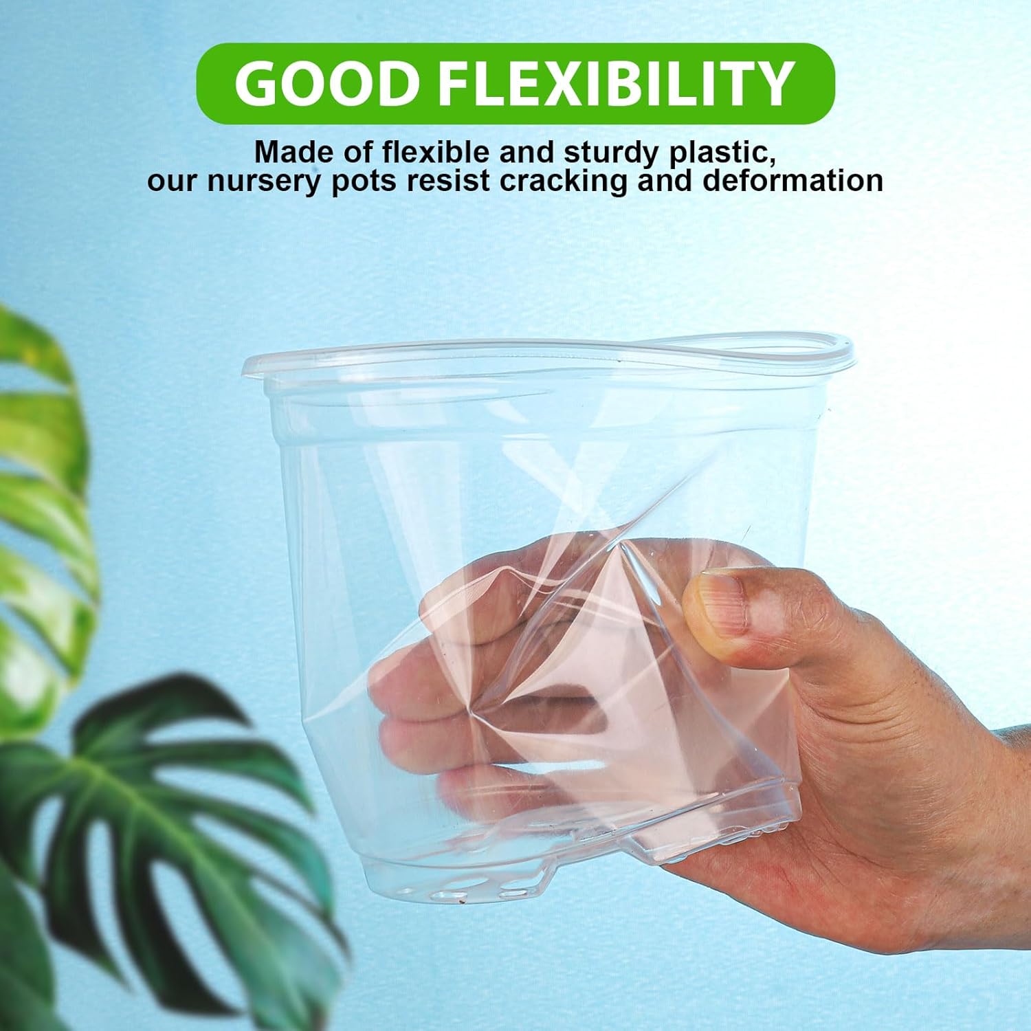Clear Nursery Pots for Plants, 3.5/4/5 inch Plastic Plant Flower Pot with Drainage Holes High Transparency Seedling Planter for Seed Starter (36PCS) - Hình 6