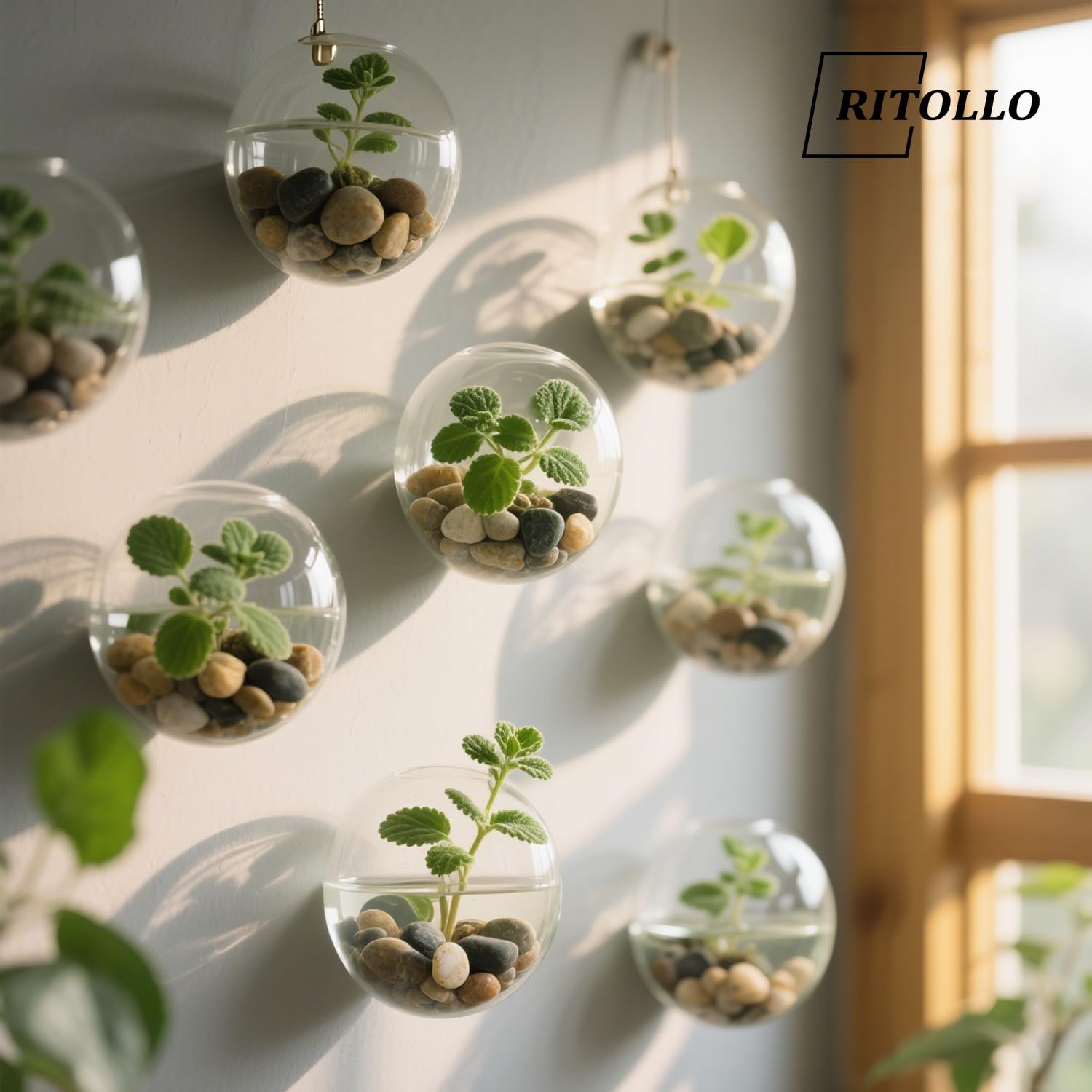 RITOLLO River Rocks Pebbles for Indoor Plants 3/8-1 Inch Natural Aquarium Gravel Decorative Fish Tank Rocks Garden Landscaping Decor - Hình 5