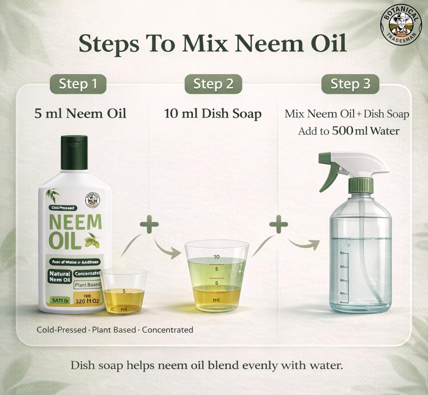 Neem Oil – 100 ml Pure, Cold-Pressed, Plant-Based Oil for Indoor & Outdoor Plant Care, DIY Mixing Concentrate - Hình 3