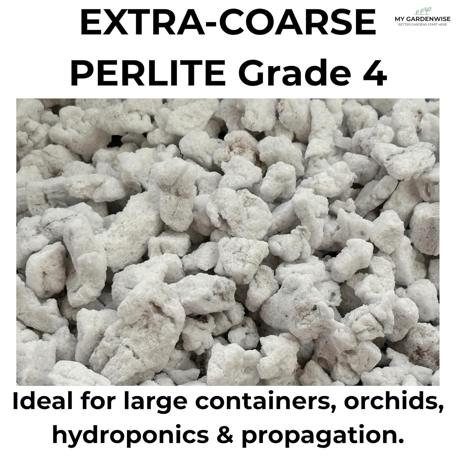 GARDENWISE Perlite for Plants, Extra Coarse Grade 4 Horticultural Perlite, Organic Perlite for Gardening Indoor & Outdoor, Made in USA (1 Quart) - Hình 2