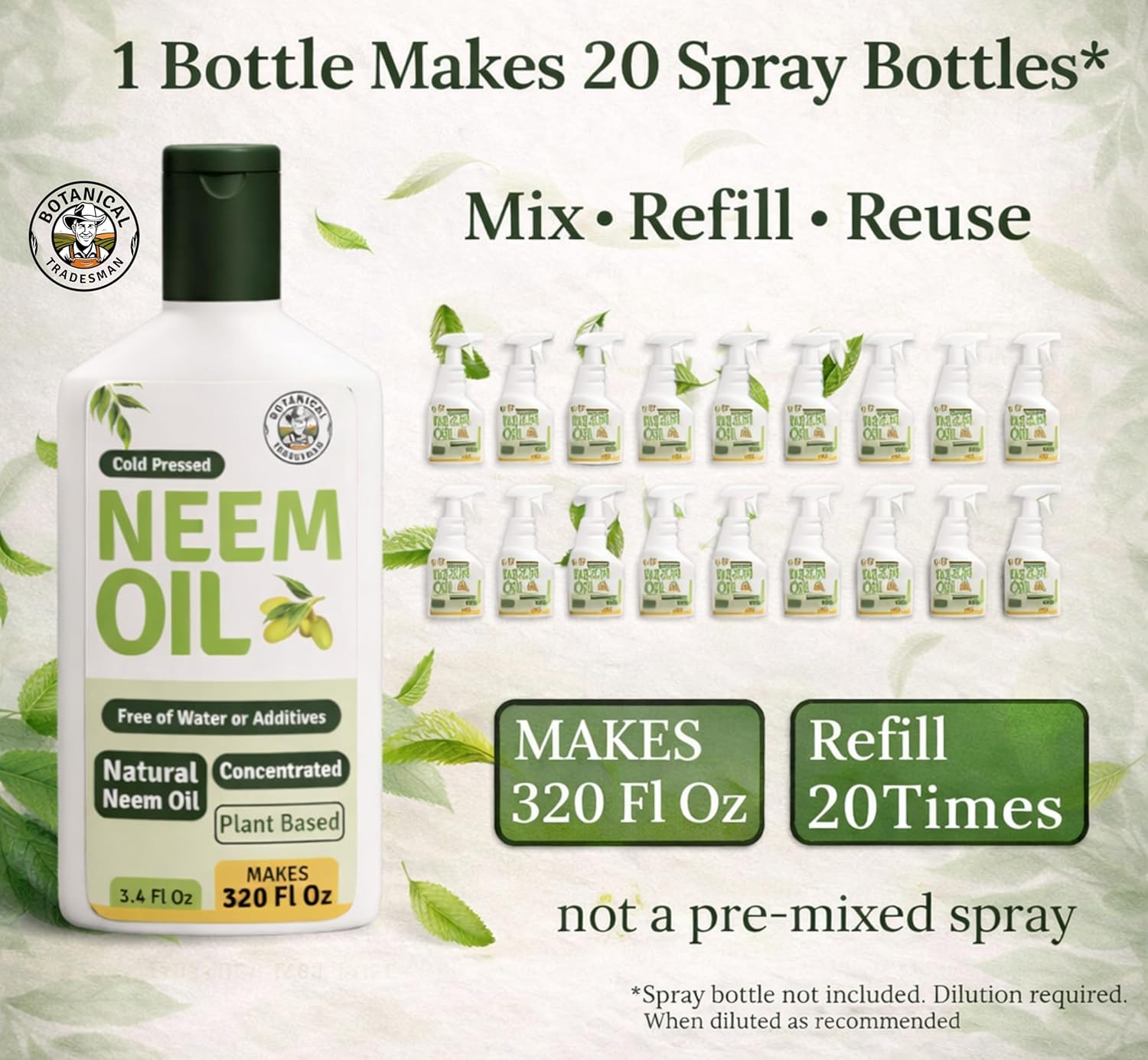 Neem Oil – 100 ml Pure, Cold-Pressed, Plant-Based Oil for Indoor & Outdoor Plant Care, DIY Mixing Concentrate - Hình 4