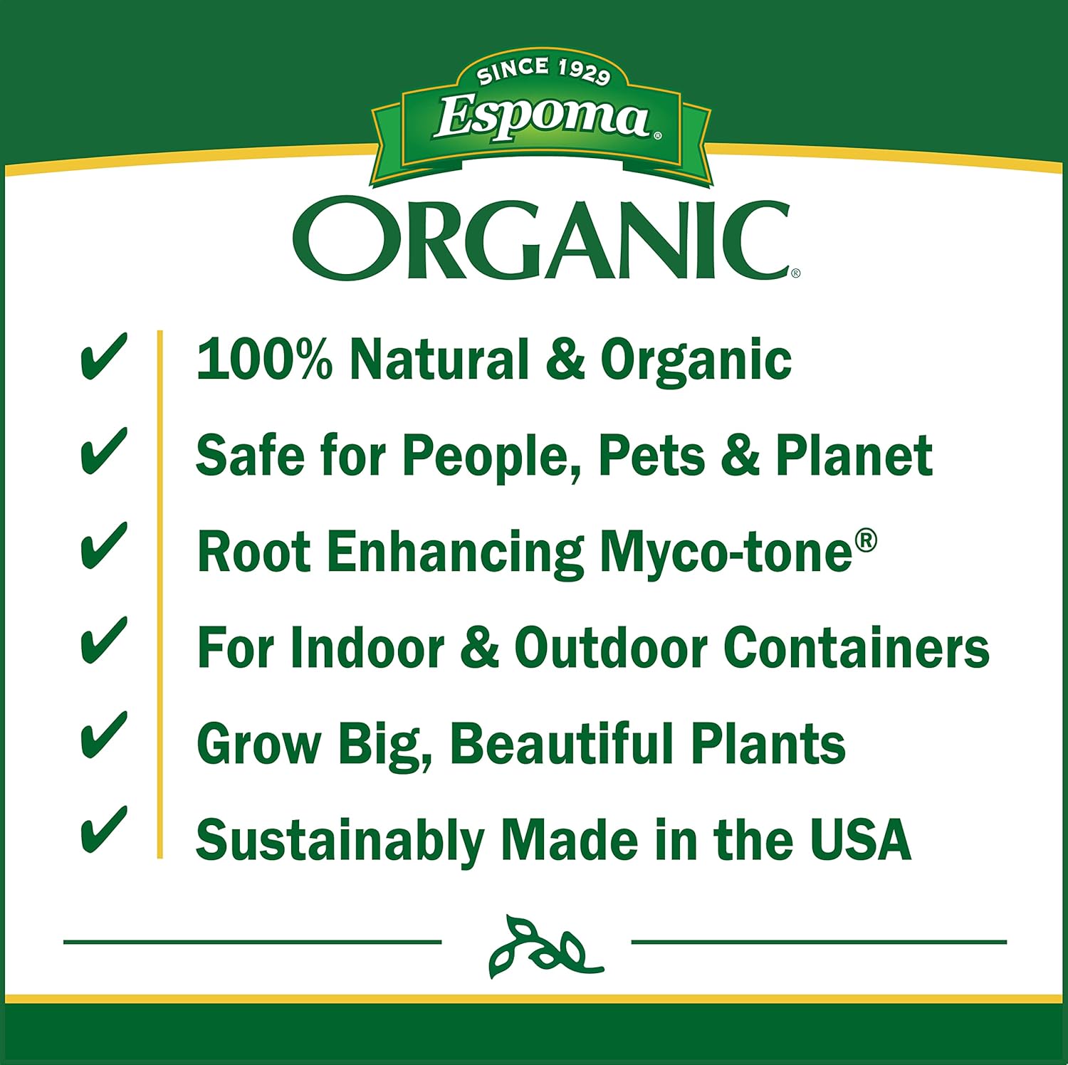 Espoma Organic Potting Soil Mix - All Natural Potting Mix For All Indoor & Outdoor Containers Including Herbs & Vegetables. For Organic Gardening, 1 Cubic Foot. bag. Pack of 1 - Hình 3