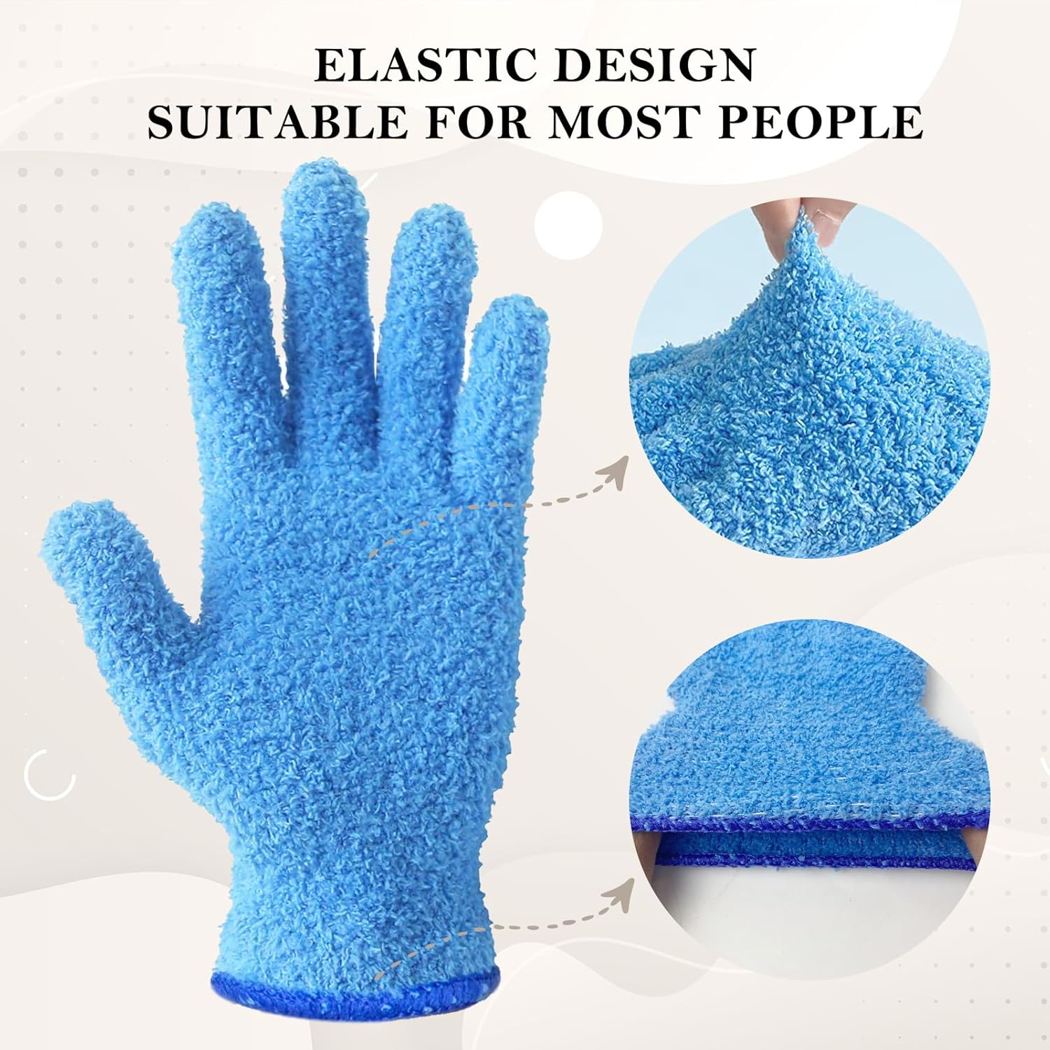 Evridwear Microfiber Plant Dusting Gloves Reusable Leaf Cleaning Glove for Houseplants,Blinds,Furniture and Small Objects - Hình 3
