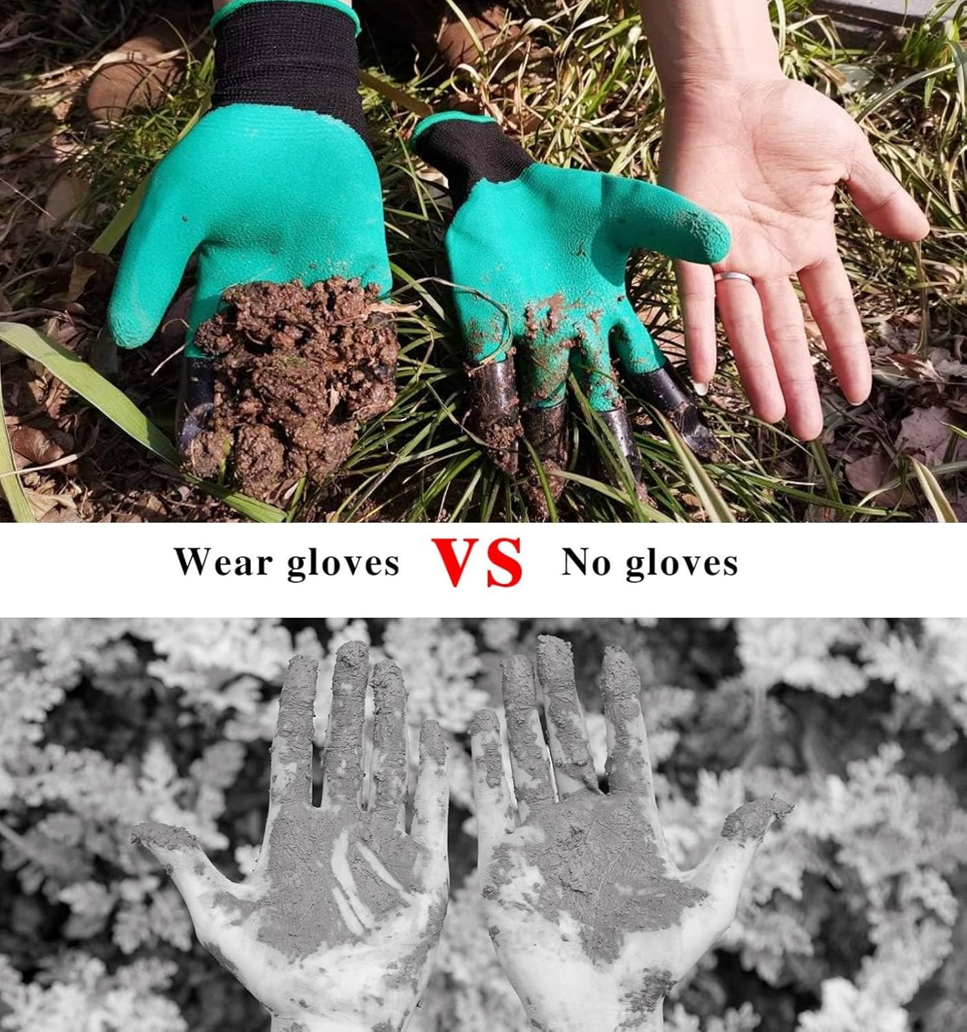 Garden Gloves with Claws, Breathable Gardening Work Gloves for Digging, Claw Gardening Gloves for Planting, Puncture Resistant Garden Gloves Best Gifts for Gardeners Women Men(1 Blue). - Hình 4