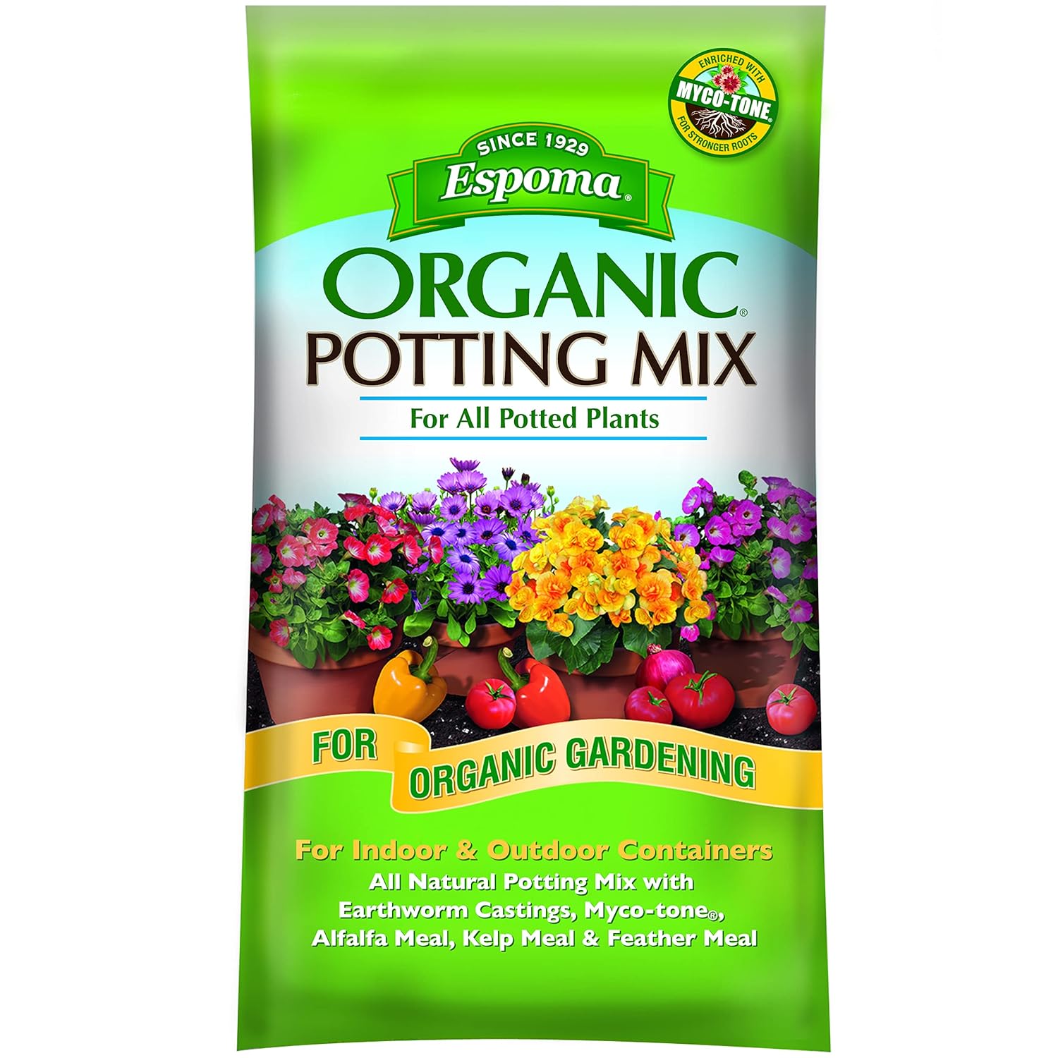 Espoma Organic Potting Soil Mix - All Natural Potting Mix For All Indoor & Outdoor Containers Including Herbs & Vegetables. For Organic Gardening, 1 Cubic Foot. bag. Pack of 1 - Buy Espoma Organic Potting Soil Mix - All Natural ...