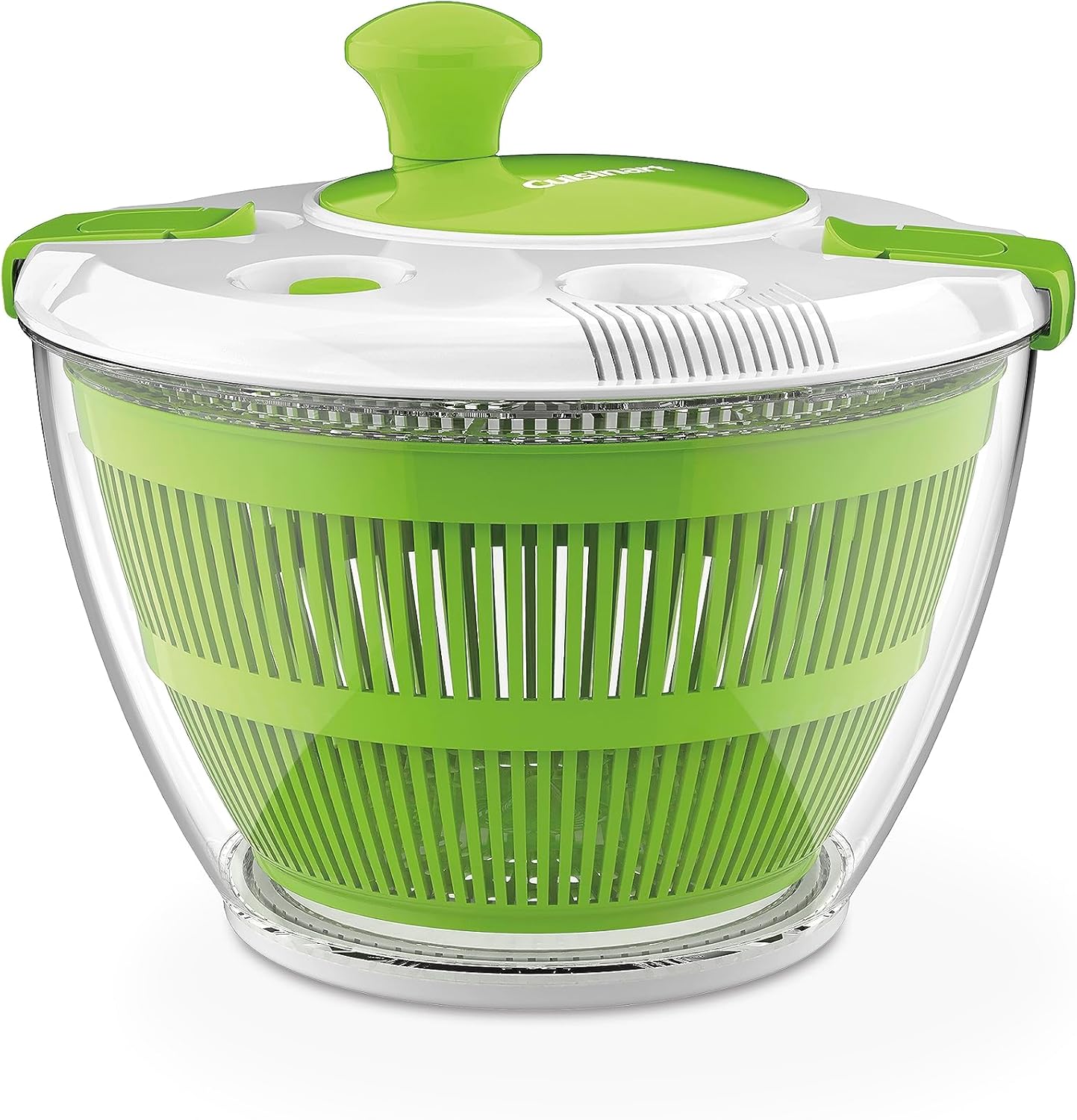 Cuisinart Large Spin Stop Salad Spinner- Wash, Spin & Dry Salad Greens, Fruits & Vegetables, 5qt, CTG-00-SAS1 - QUICK &amp; CONVENIENT: Wash and spin-dry salad gr...